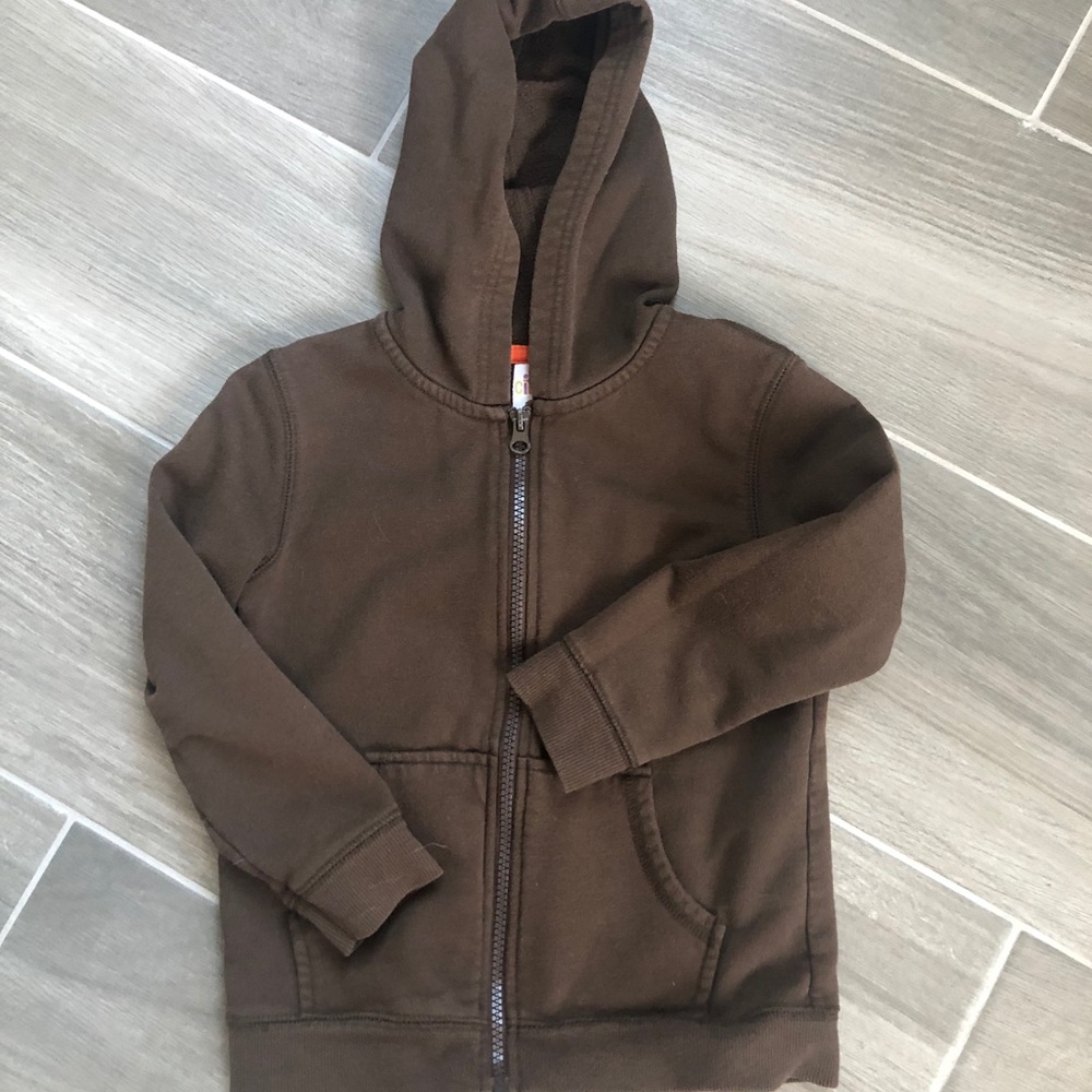 Brown zip up hoodie - 5T